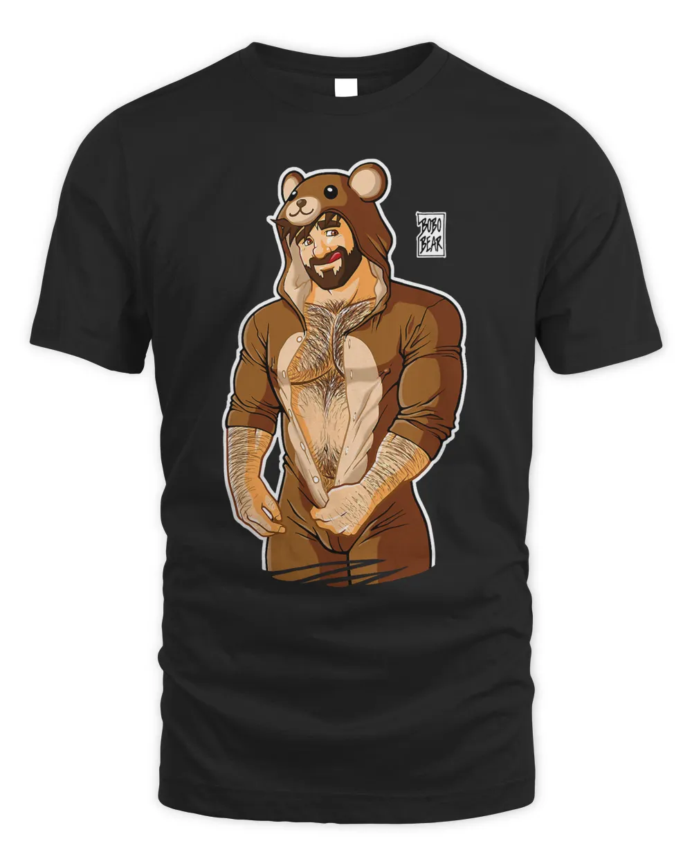 Adam Likes Teddy Bears Unisex Standard T-Shirt black s