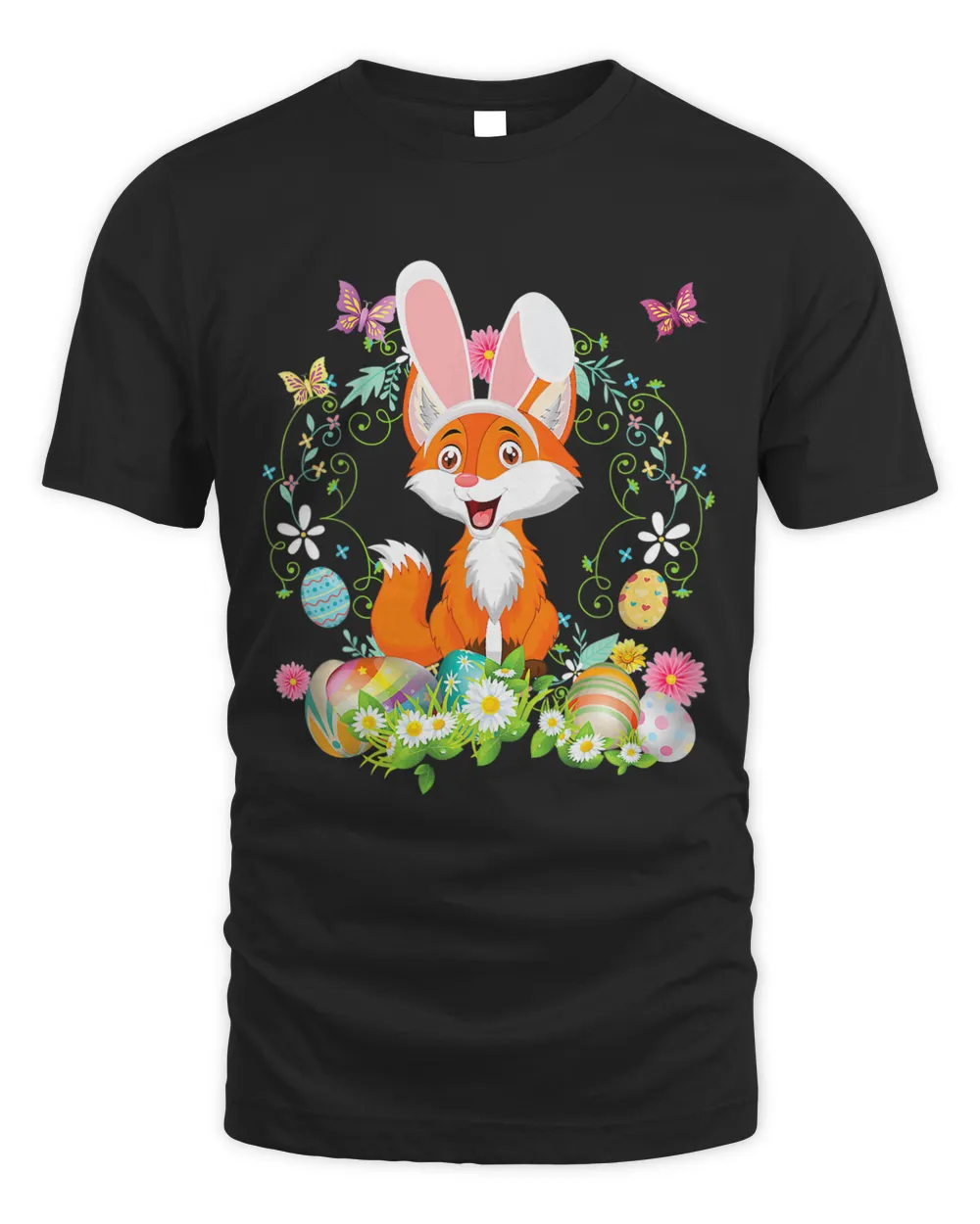 Happy Easter Day Lover Egg Hunt Lovely Cute Bunny Fox