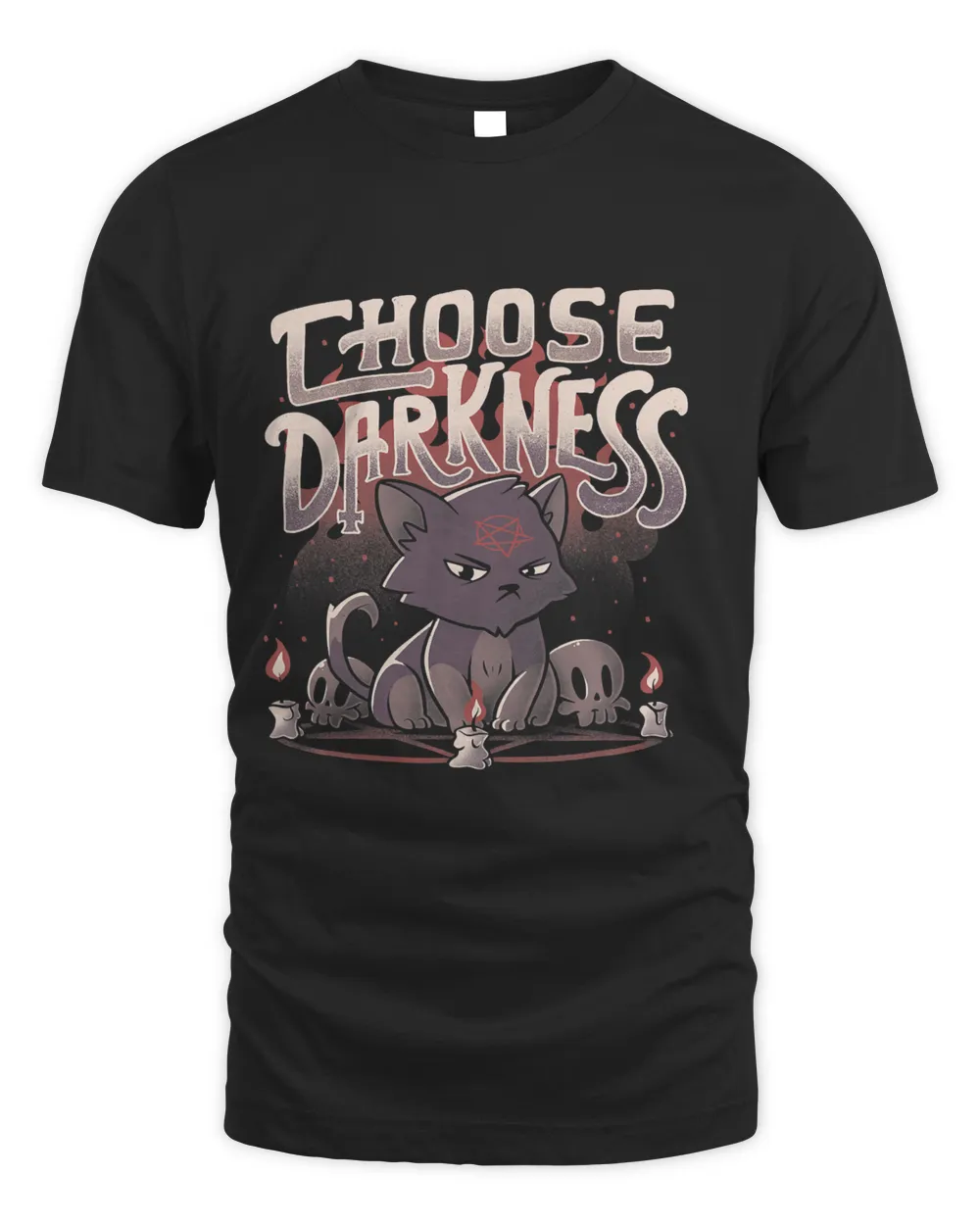 Choose Darkness Cute Evil Cat Lover Pentagram Devil Satan 46