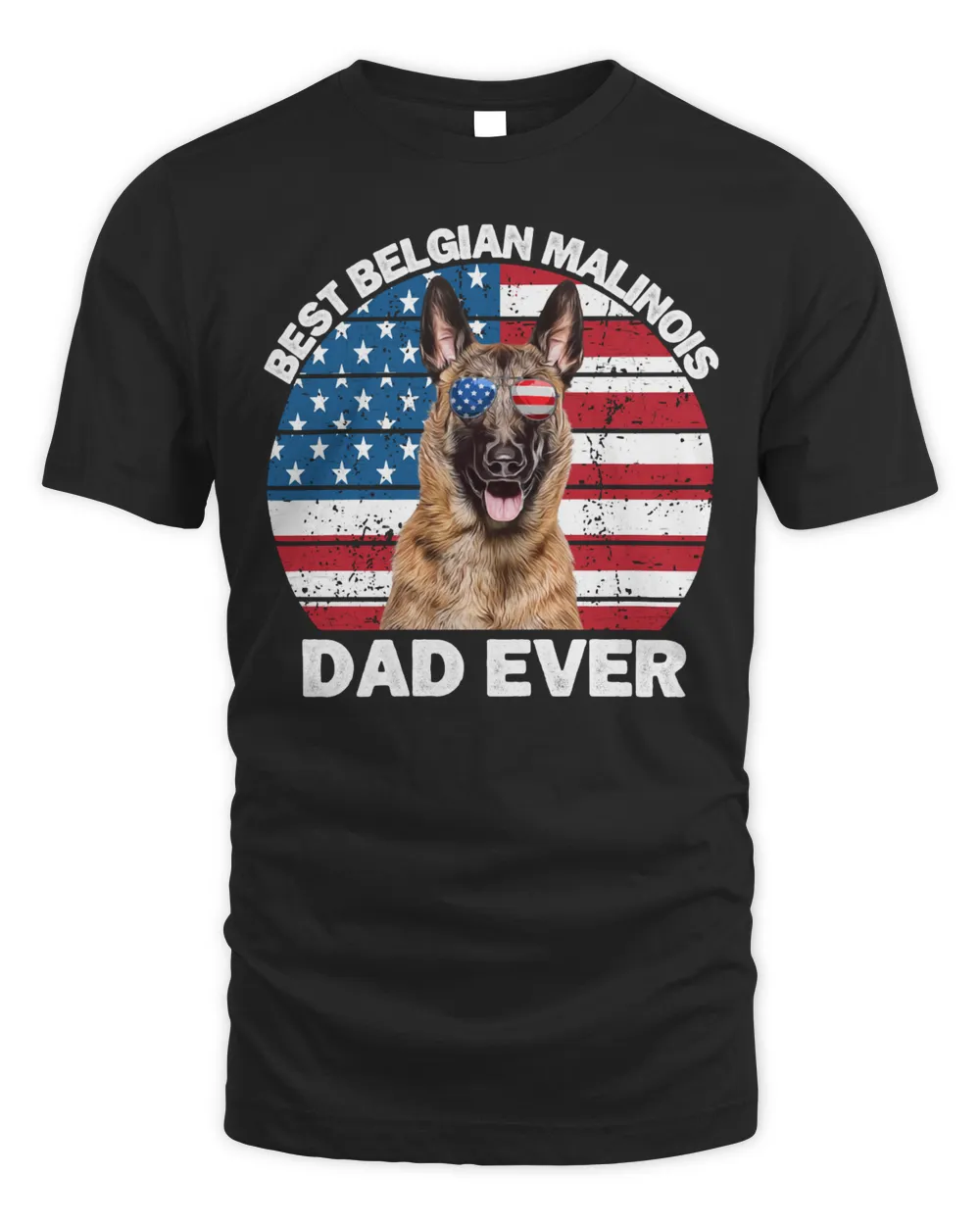 Belgian Malinois Dad American Flag Belgian Shepherd Dog Men Sweatshirt