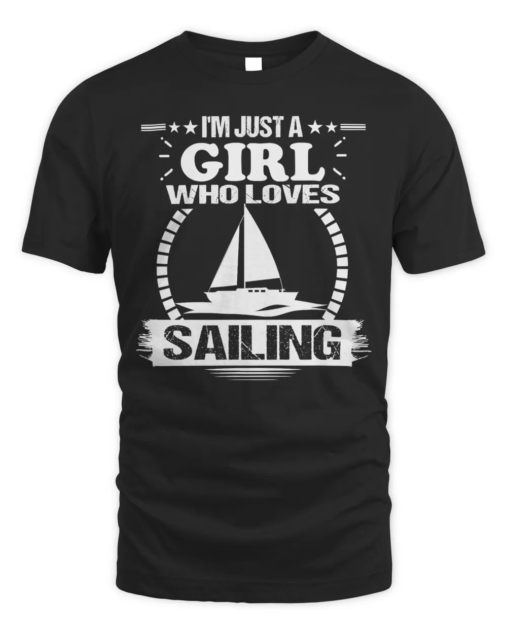 sail sailor girl sailboat sailing ship boat ship sailor T-Shirt