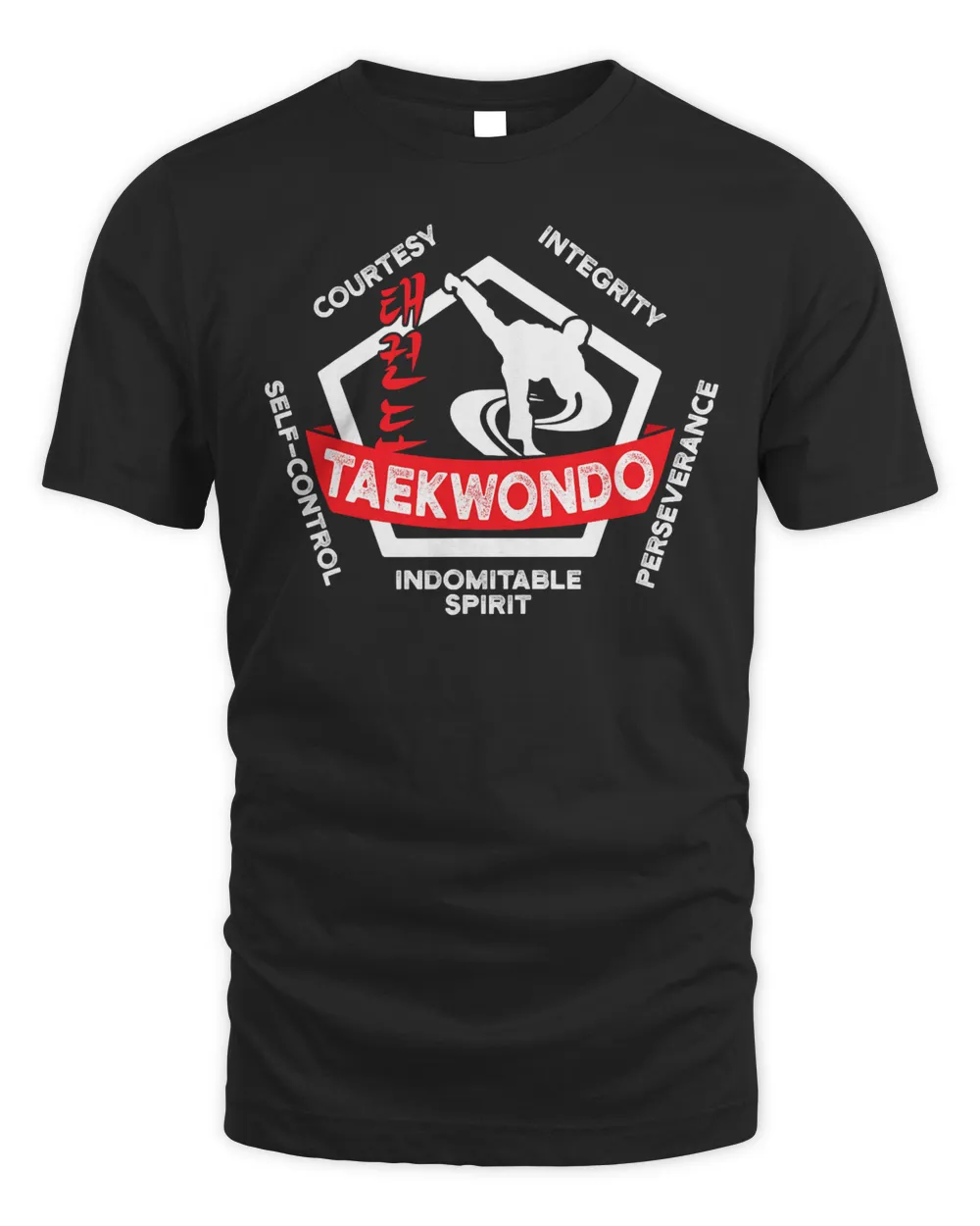 Taekwondo 5 Tenets Martial Arts ATA ITF Tae Kwon Do Gift T-Shirt