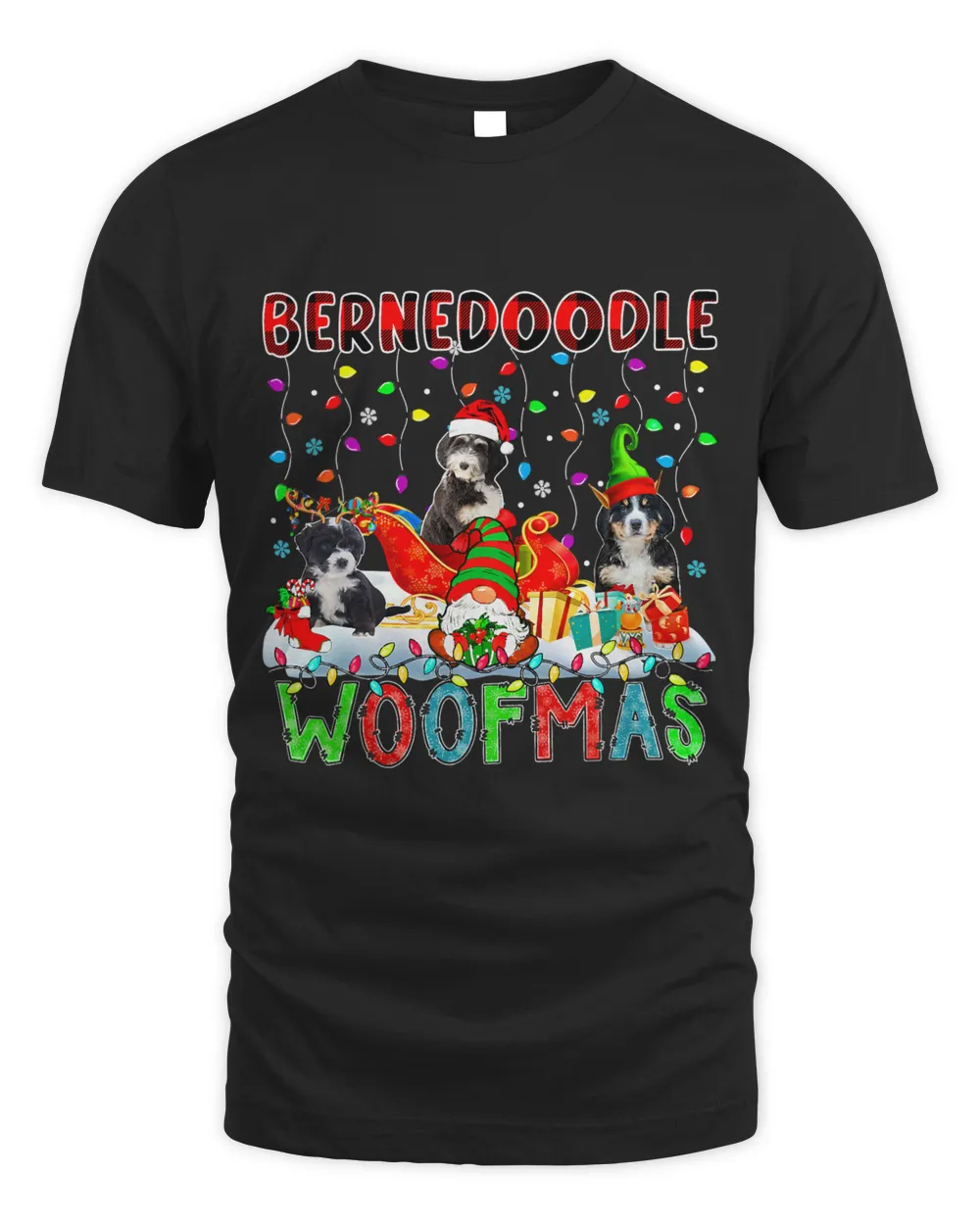 Bernedoodle Xmas Woof Santa Reindeer Elf Bernedoodles Gnome 66