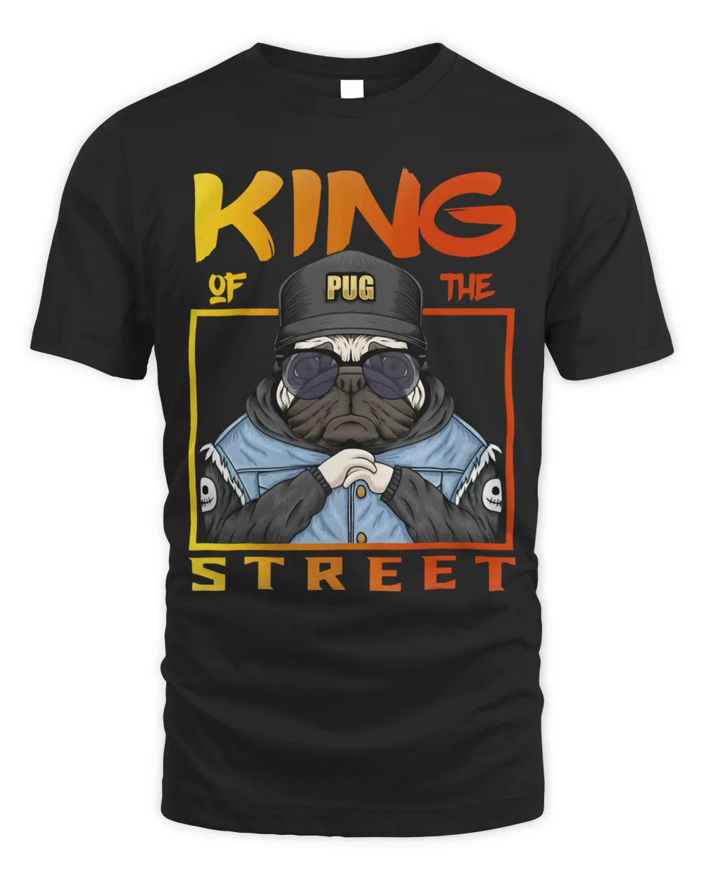 king of the street cool pug dog