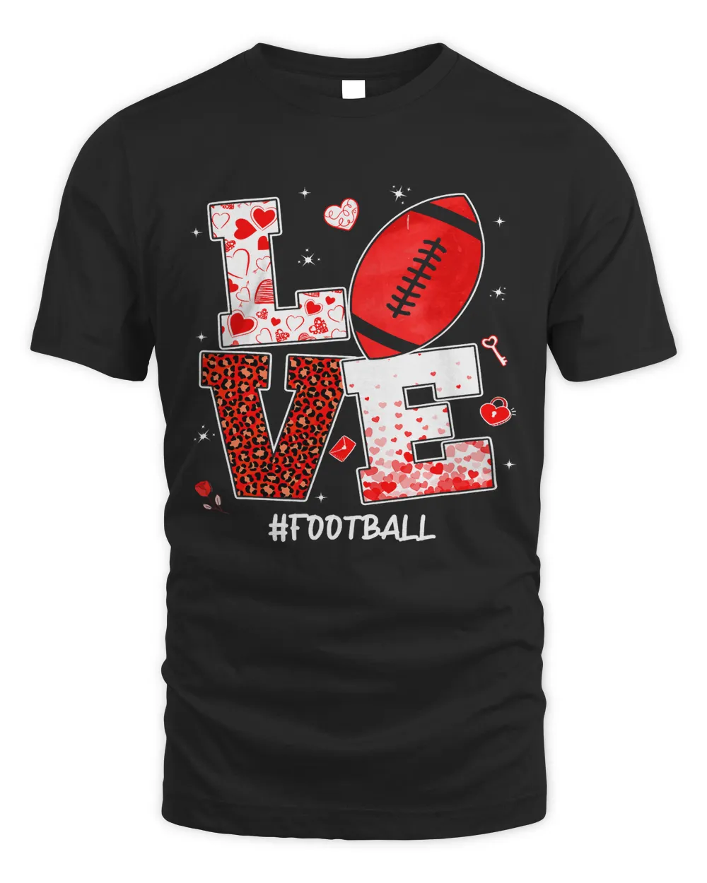 American Football Funny Valentines Day Hearts Football Lover Sports Player 18