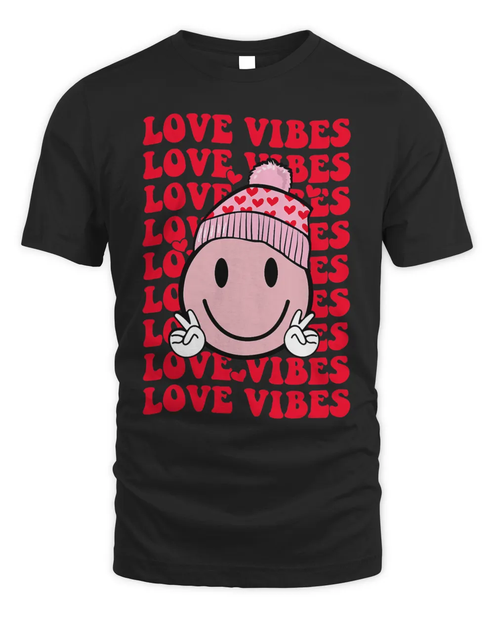 Cute Love Vibes Smiling Face Heart Valentines Day Boho