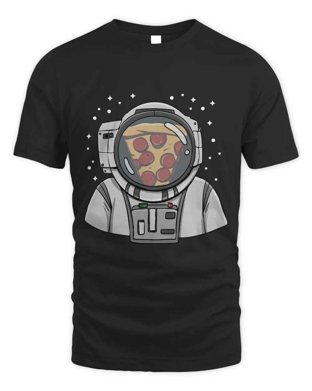 Spaceman Pizza Design for a Hobby pizza maker Unisex Standard T-Shirt black s