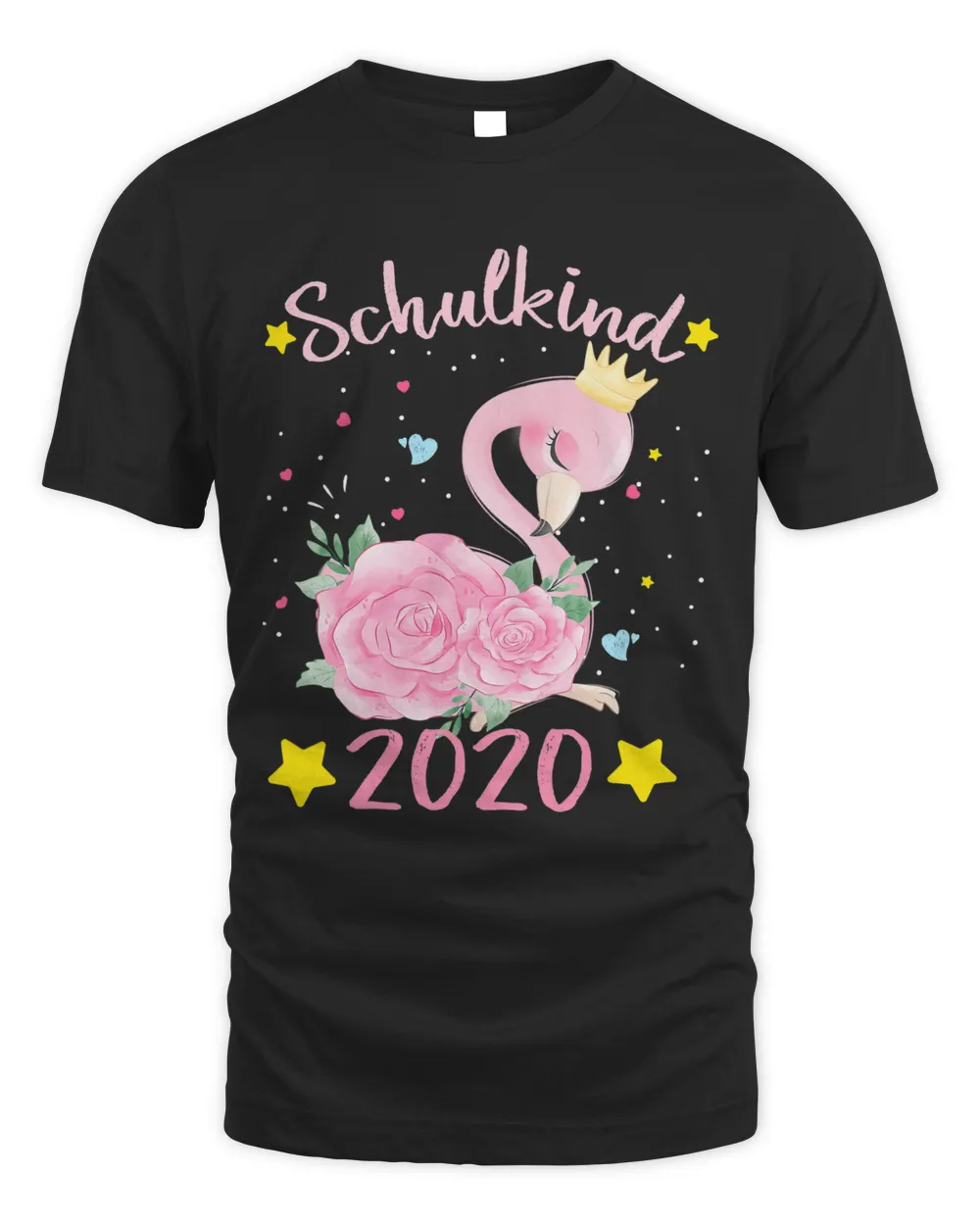 Schulkind Tropical Pink Flamingo Girl First Day of School