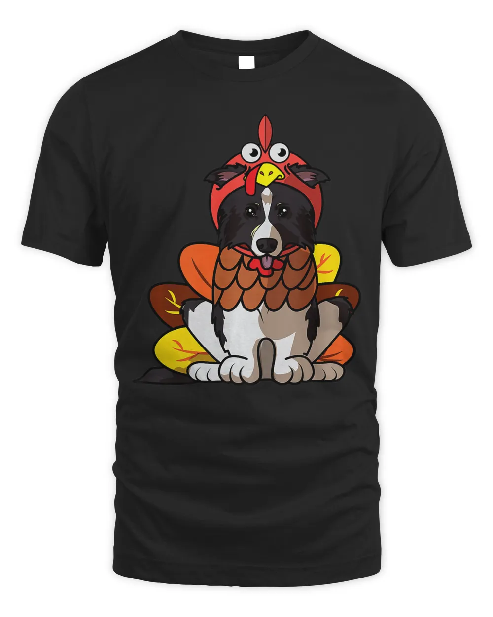 Funny Border Collie Thanksgiving Dog Turkey Costume Women Premium T-Shirt
