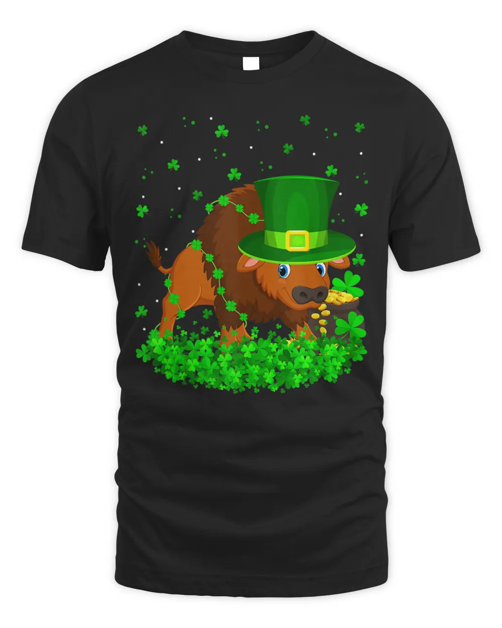 Irish Shamrock Leprechaun Bison St. Patrick's Day Tank Top