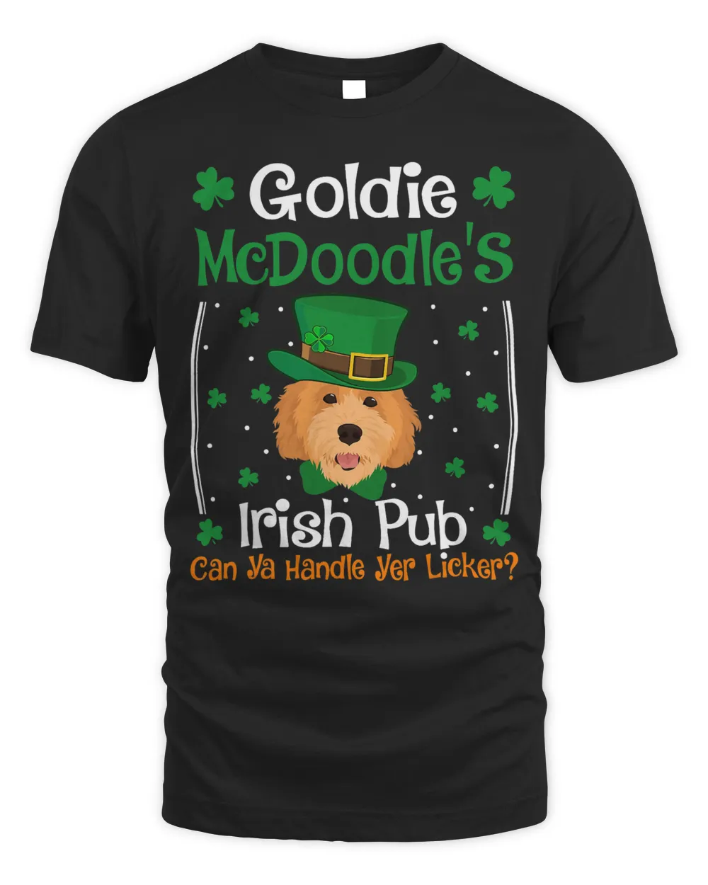 Goldie McDoodle's Irish Pub Goldendoodle St. Patrick's Day T-Shirt