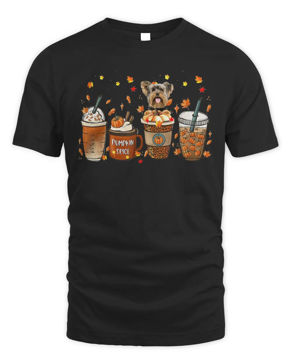Fall Coffee Pumpkin Spice Latte Iced Autumn Yorkshire T-Shirt
