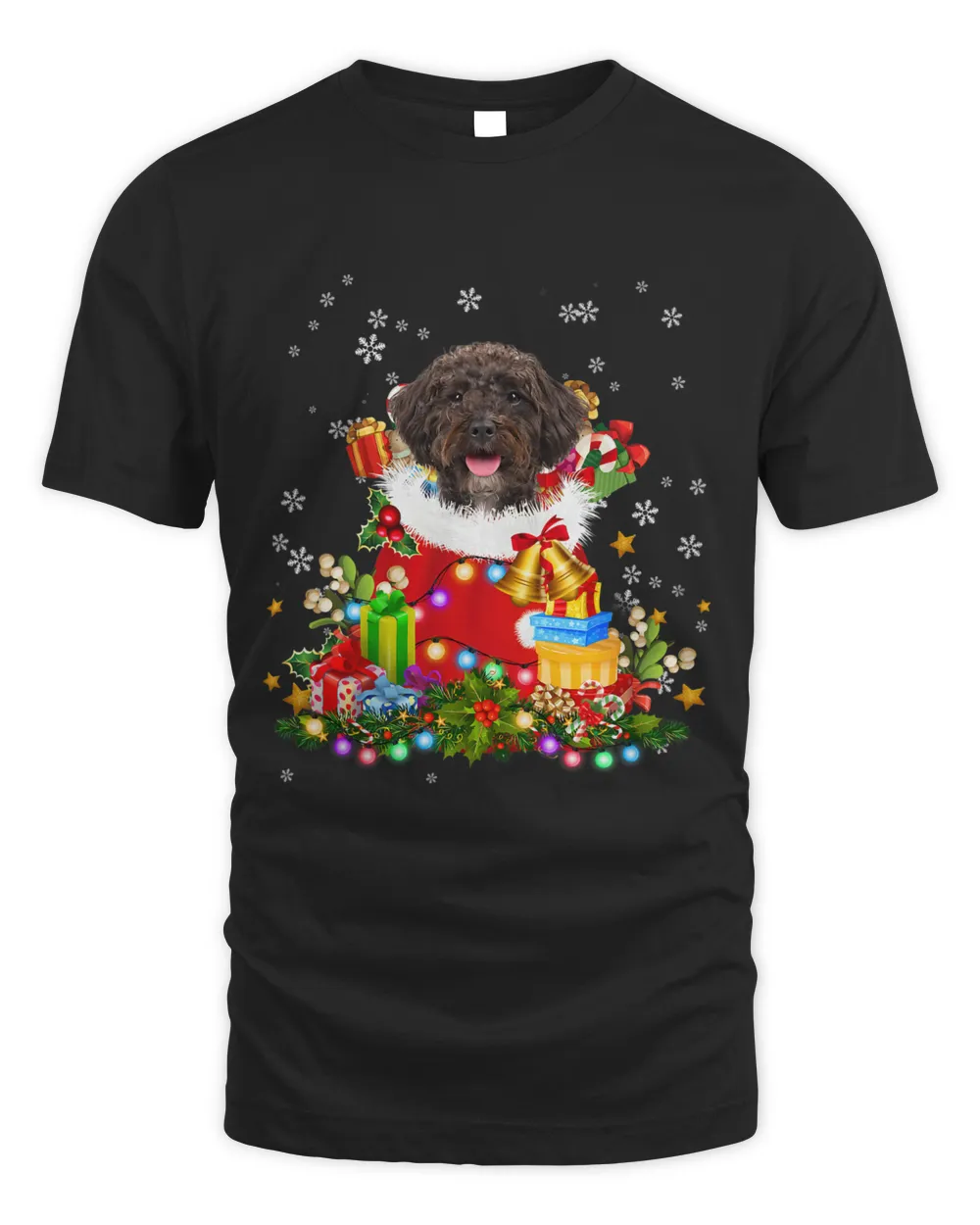 Schnoodle Dog Christmas Tree Lights Pajamas Xmas Matching