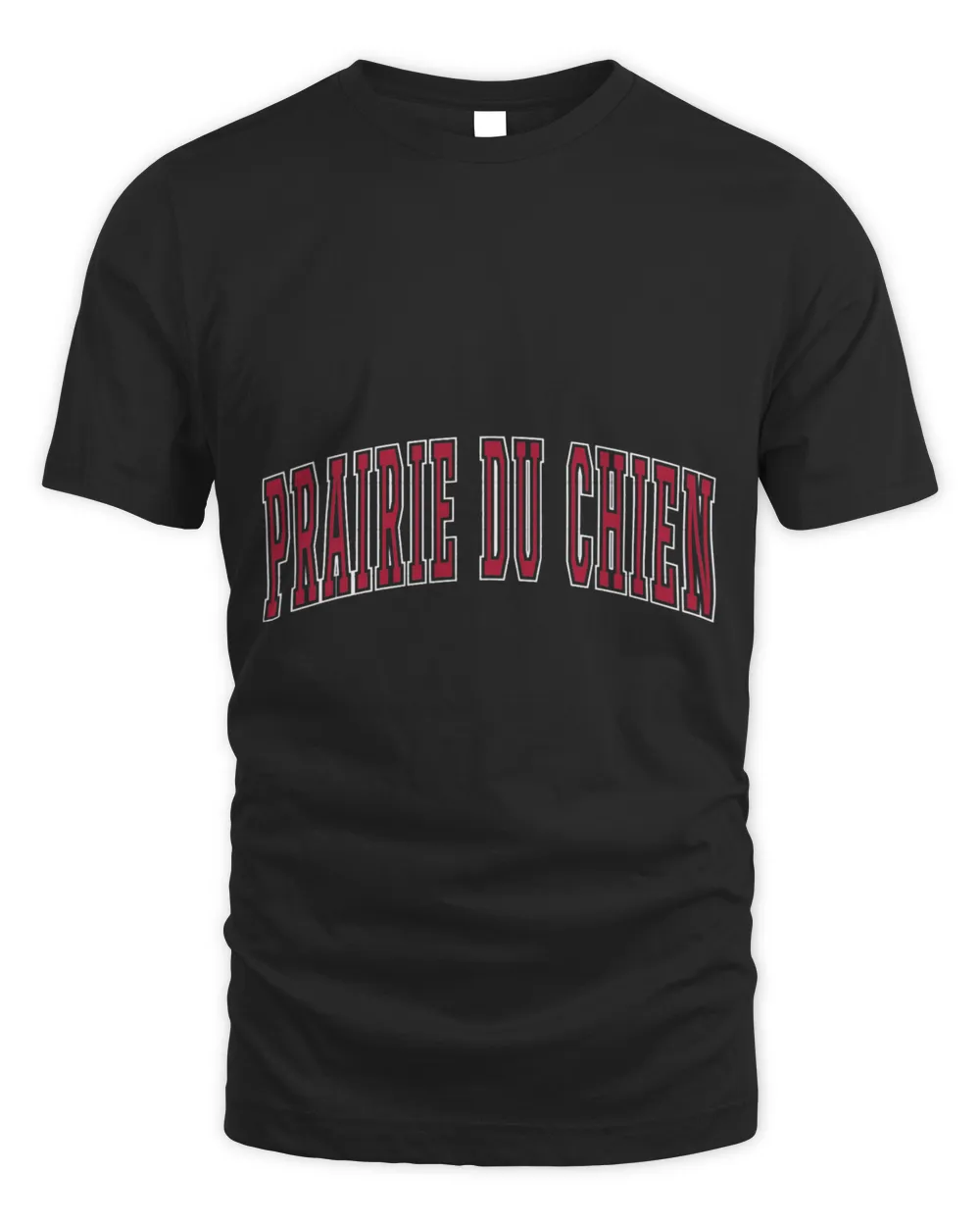 Prairie Du Chien Wisconsin Souvenir College Style Red Text