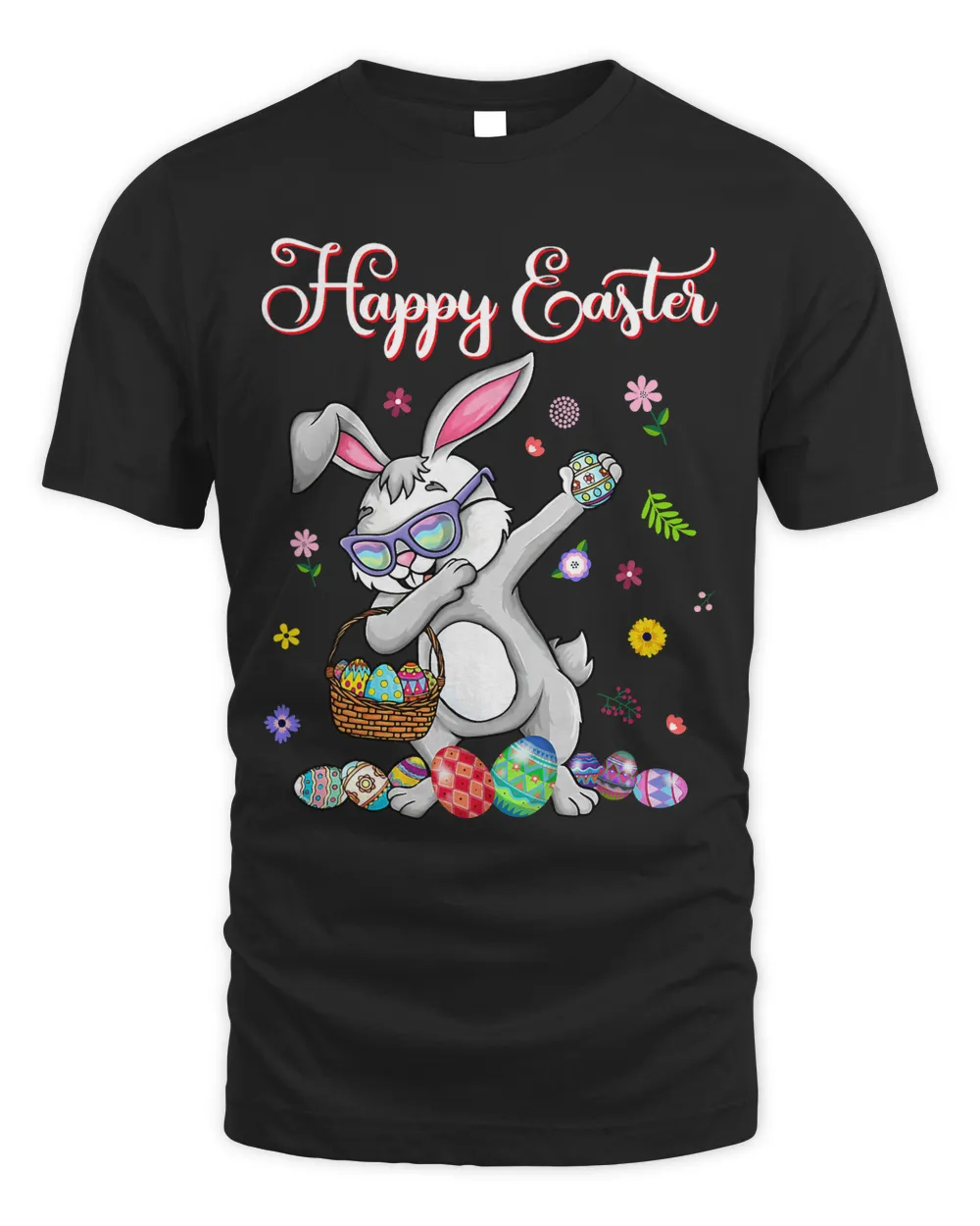 Dabbing Rabbit Easter Day Eggs Dab Boys Girls Kids Unisex Standard T-Shirt black s