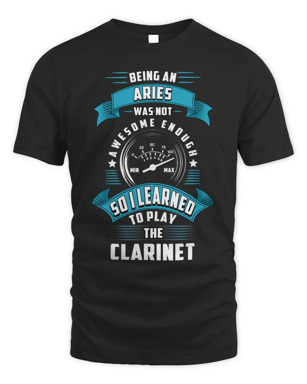 Aries clarinet player Unisex Standard T-Shirt black s