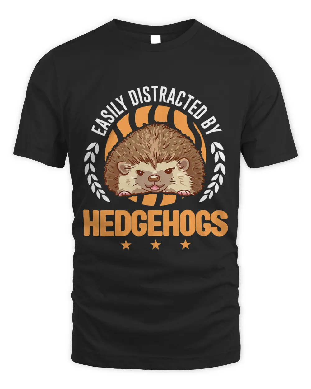 Easily distracted by Hedgehogs 31 Unisex Standard T-Shirt black s