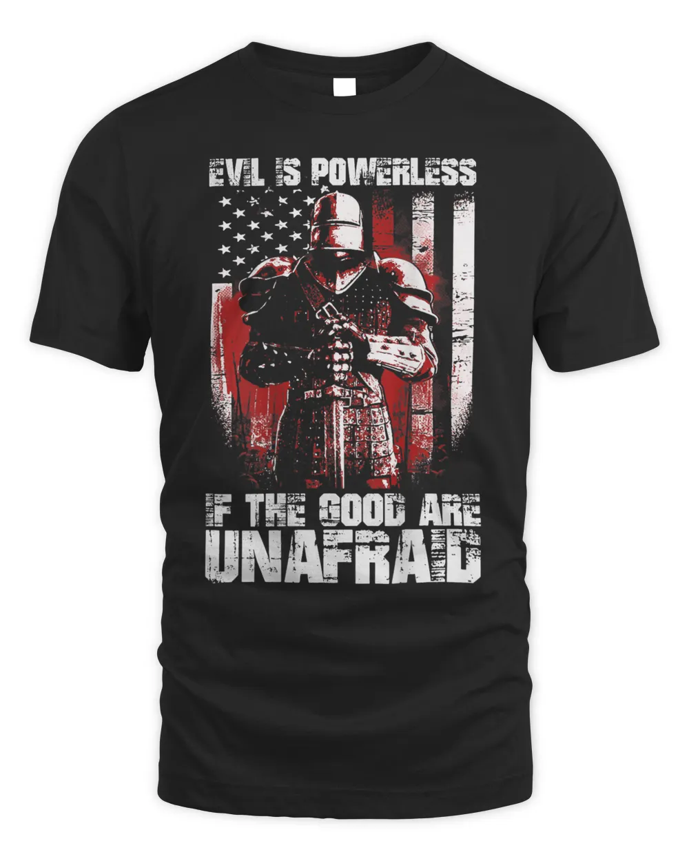 Crusader The Good Are Unafraid Fight Evil Knight Templar Unisex Standard T-Shirt black s