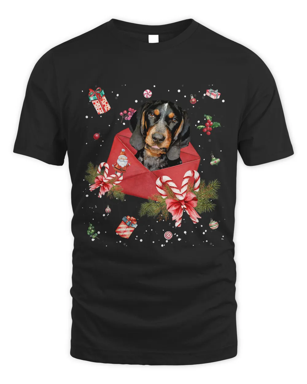 Bluetick Coonhound In Christmas Card Ornament Pajama Xmas435