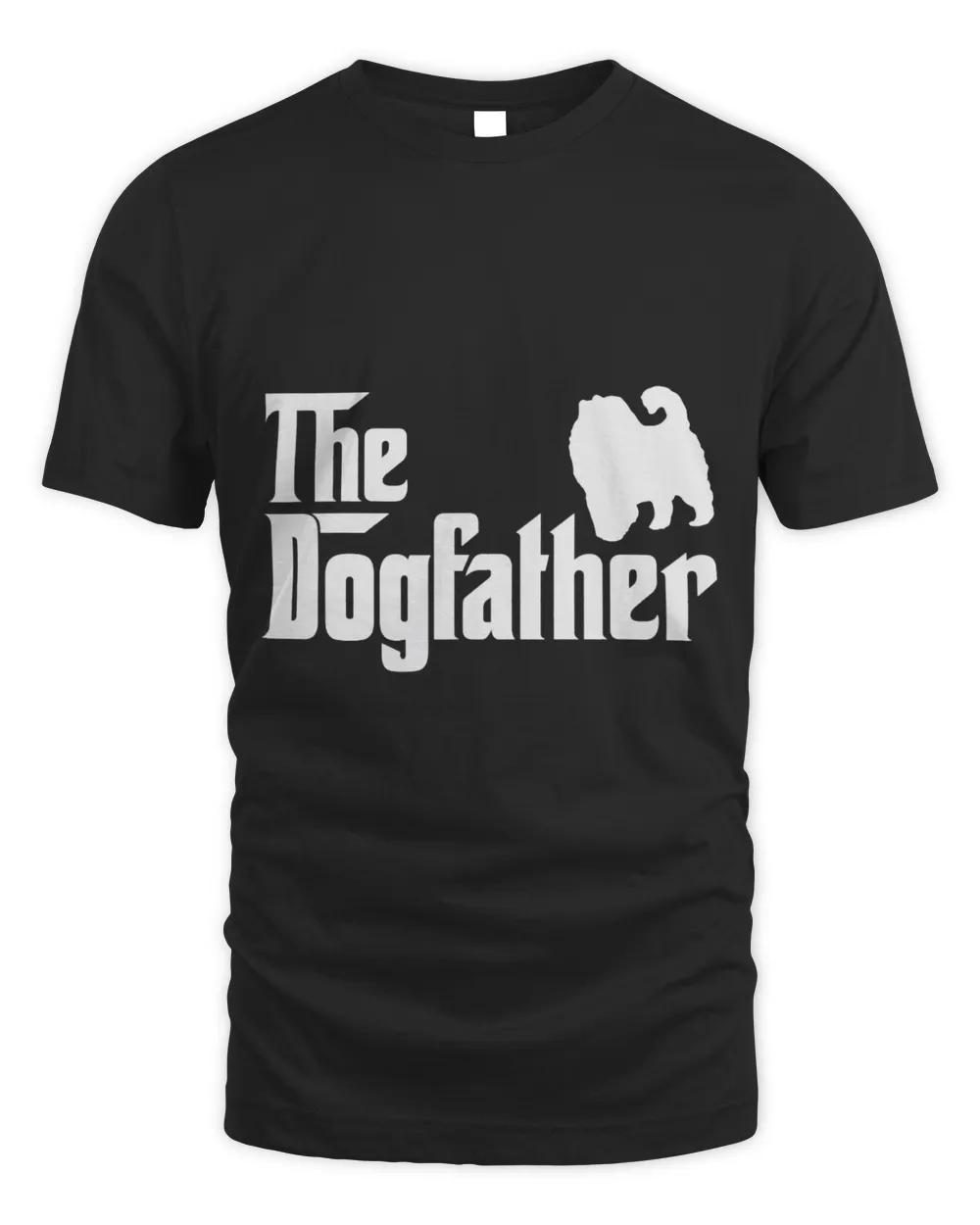 chusky DogFather Funny Dog Dad Unisex Standard T-Shirt black s
