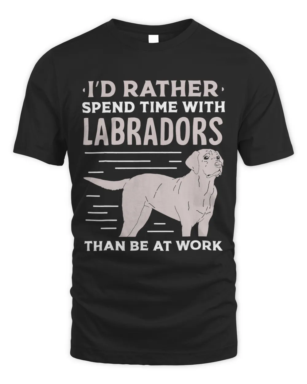 I’d rather spend time with Labradors Unisex Standard T-Shirt black s
