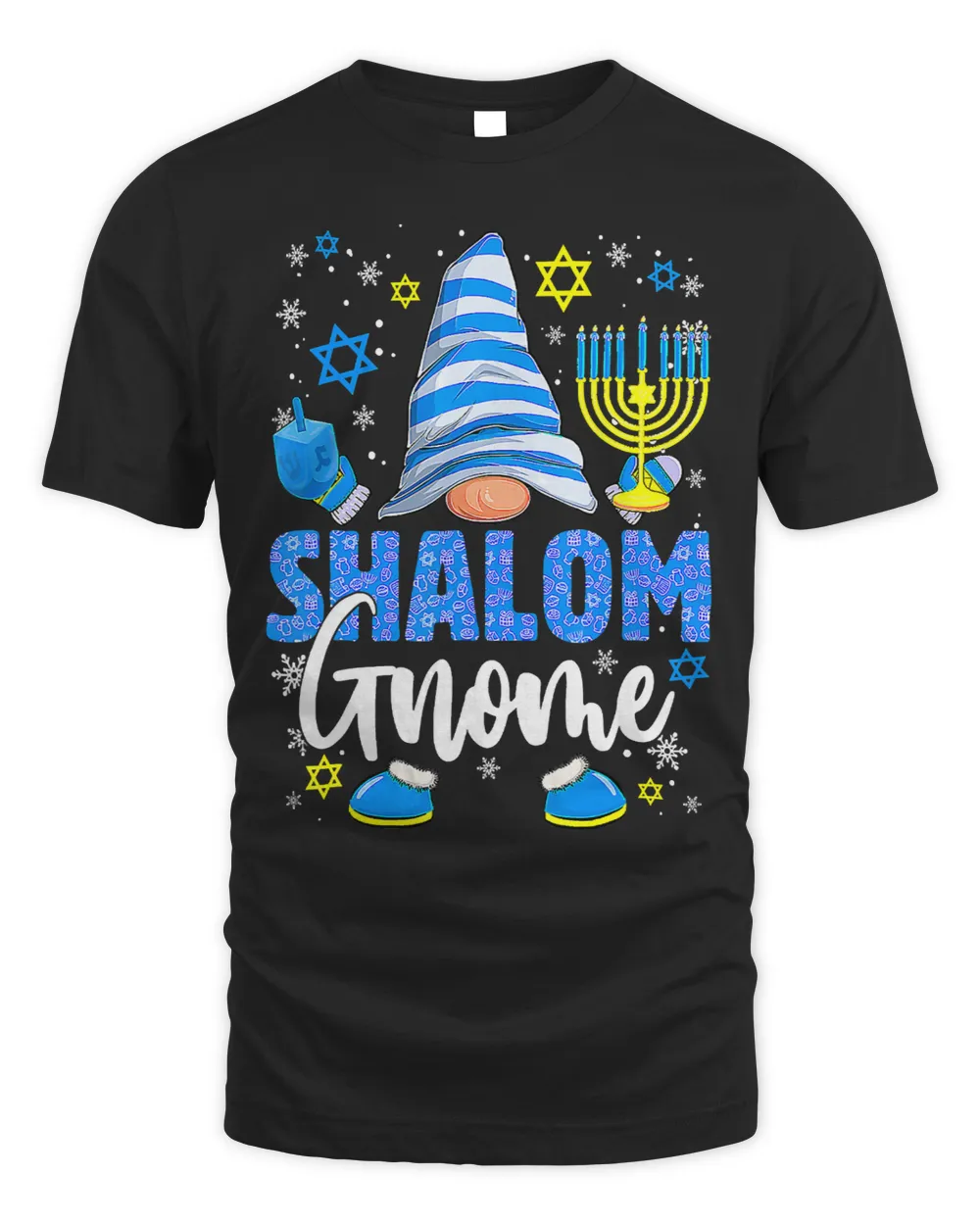 Shalom Gnome Menorah Dreidel Hanukkah Chanukah Jewish Girls266