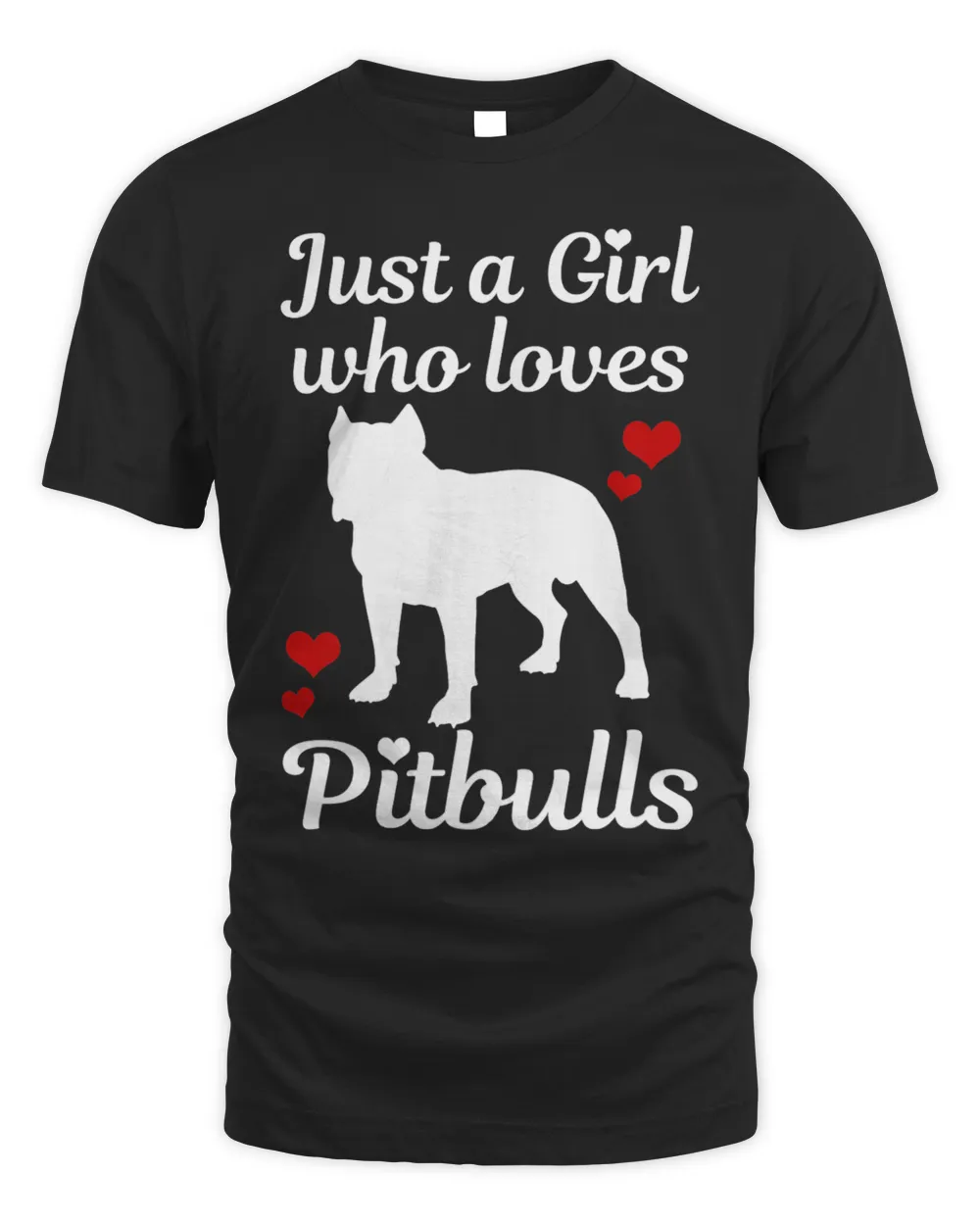 Womens Just A Girl Who Loves Pitbulls Pitbull Mom Dog Mama Gift 3