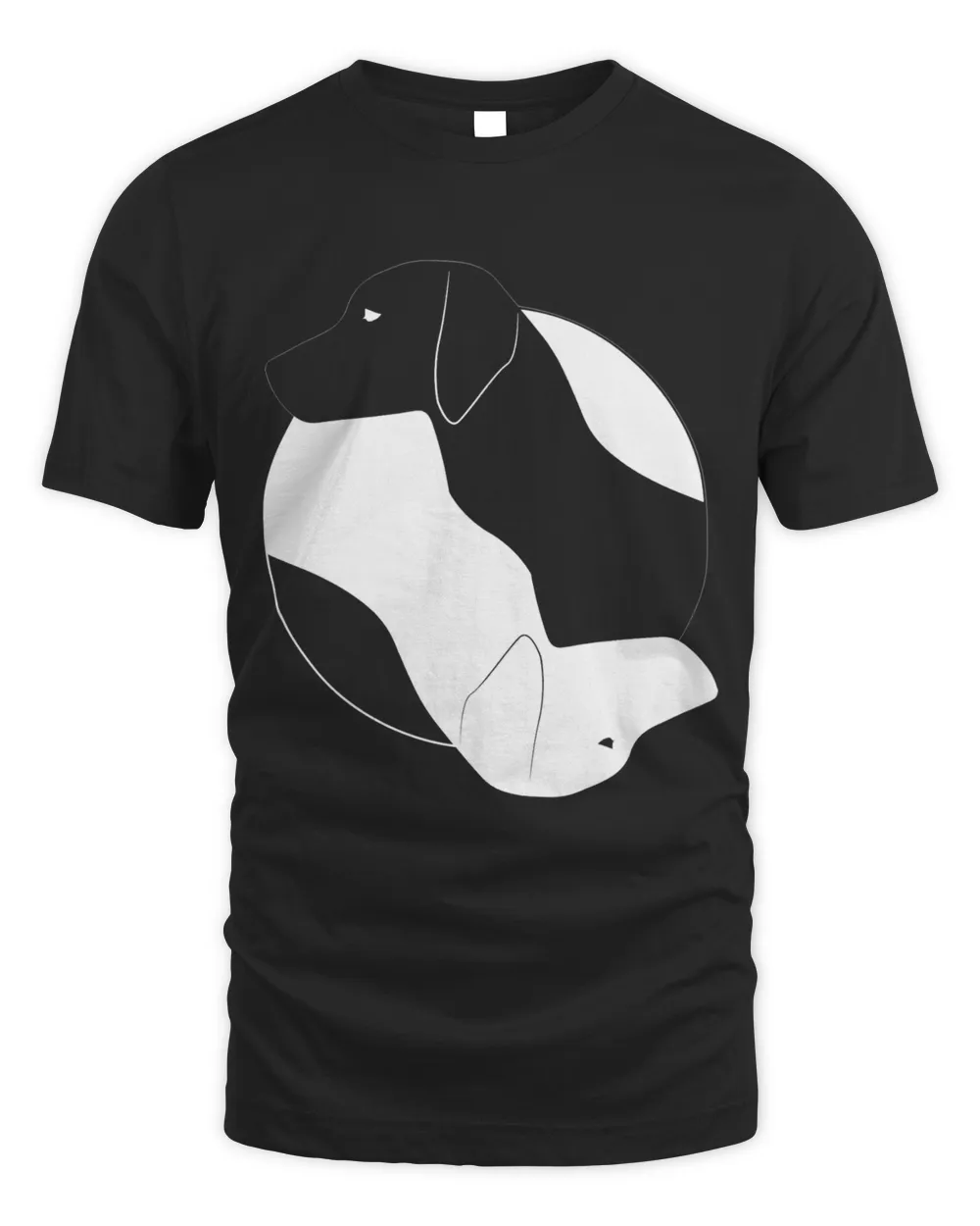 Yin Yang Vizsla Funny Dog Symbol Meditation Zen Buddha Unisex Standard T-Shirt black s