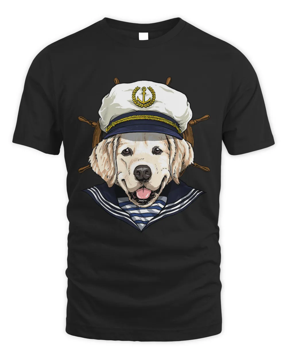 Golden Retriever Sailor Boat Captain Golden Retriever Dog 157