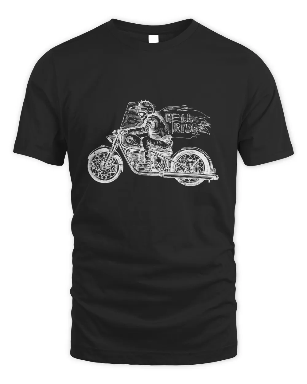 Motorcycles Hell Rider Unisex Standard T-Shirt black s