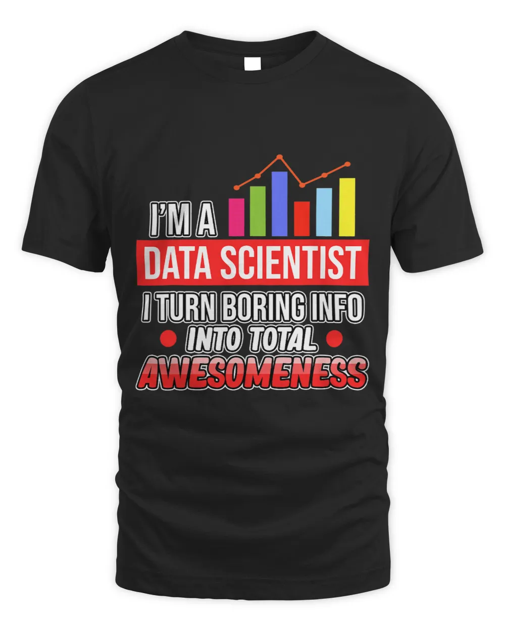 Im A Data Scientist Data Analyst Computer Science Graphic Unisex Standard T-Shirt black s