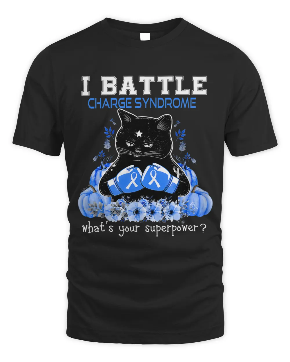 I Battle Charge Syndrome Awareness Funny Cat