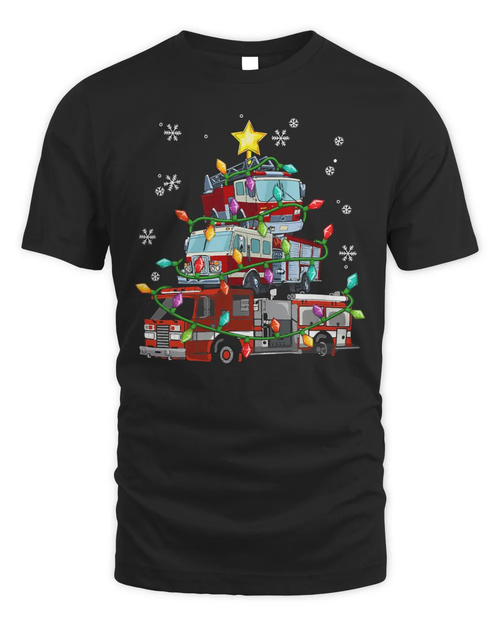 Firefighter Fire Truck Christmas Tree Xmas Funny 15