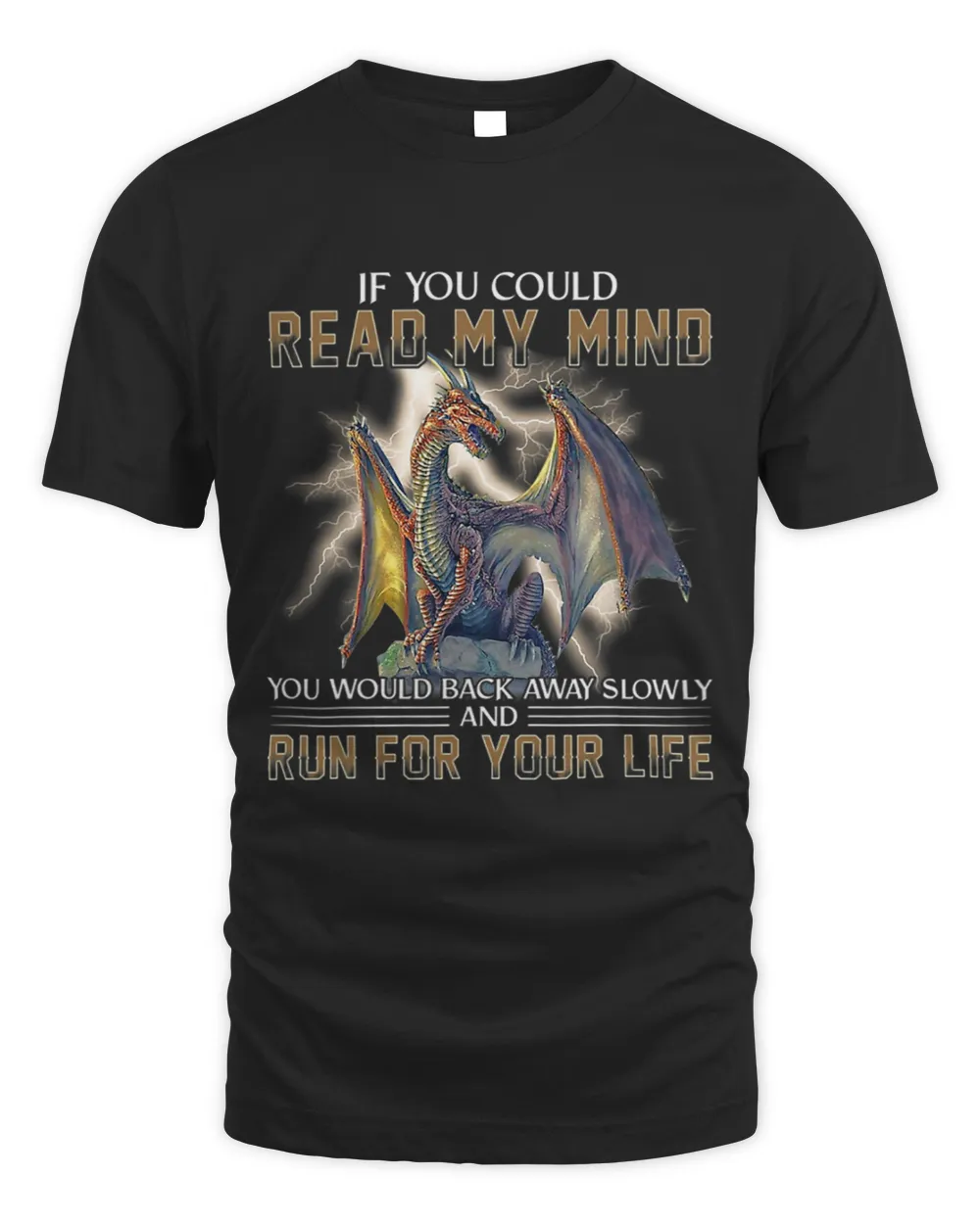 If you could read my mind you would back away slowly Unisex Standard T-Shirt black s