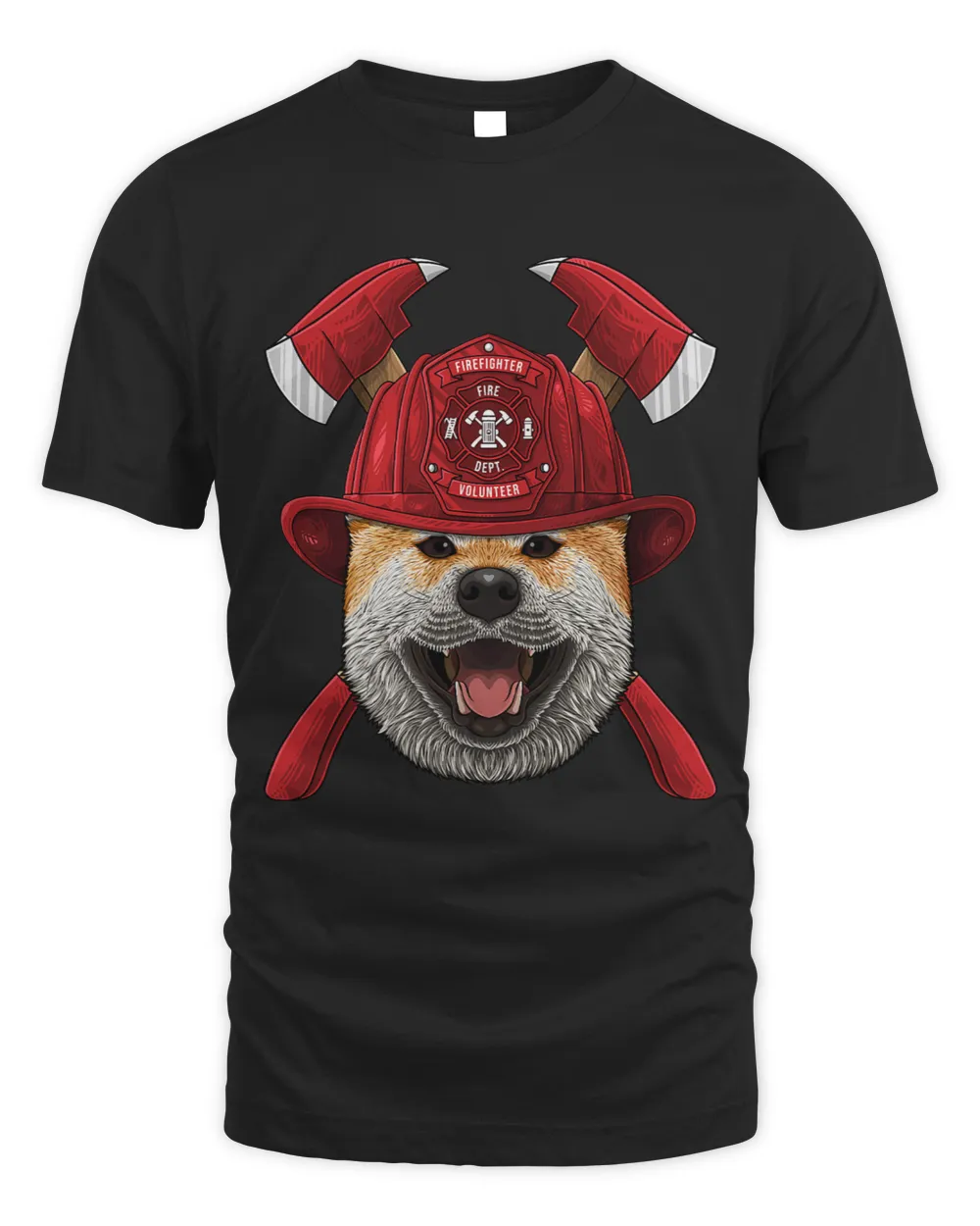 Firefighter Shiba Inu Fireman Boys Kids Fire Rescue Dog