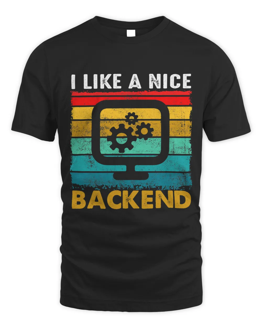 I Like A Nice Backend Programmer Coder Software Engineer Unisex Standard T-Shirt black s