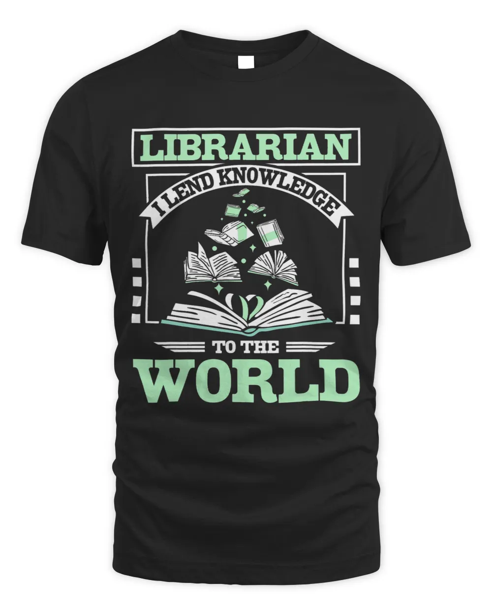 Librarian I lend knowledge to the world Unisex Standard T-Shirt black s