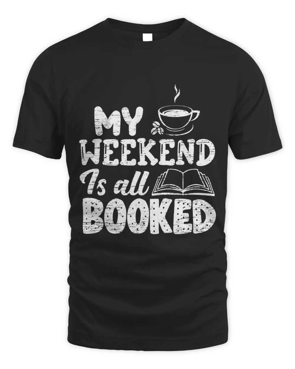 My weekend is All Booked distressed Design with Books 1