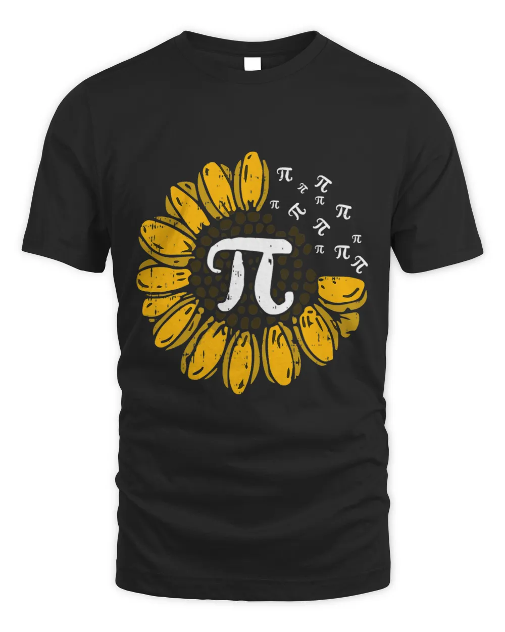 Sunflower Pi Number Symbol Pi Day Math Lovers Unisex Standard T-Shirt black s