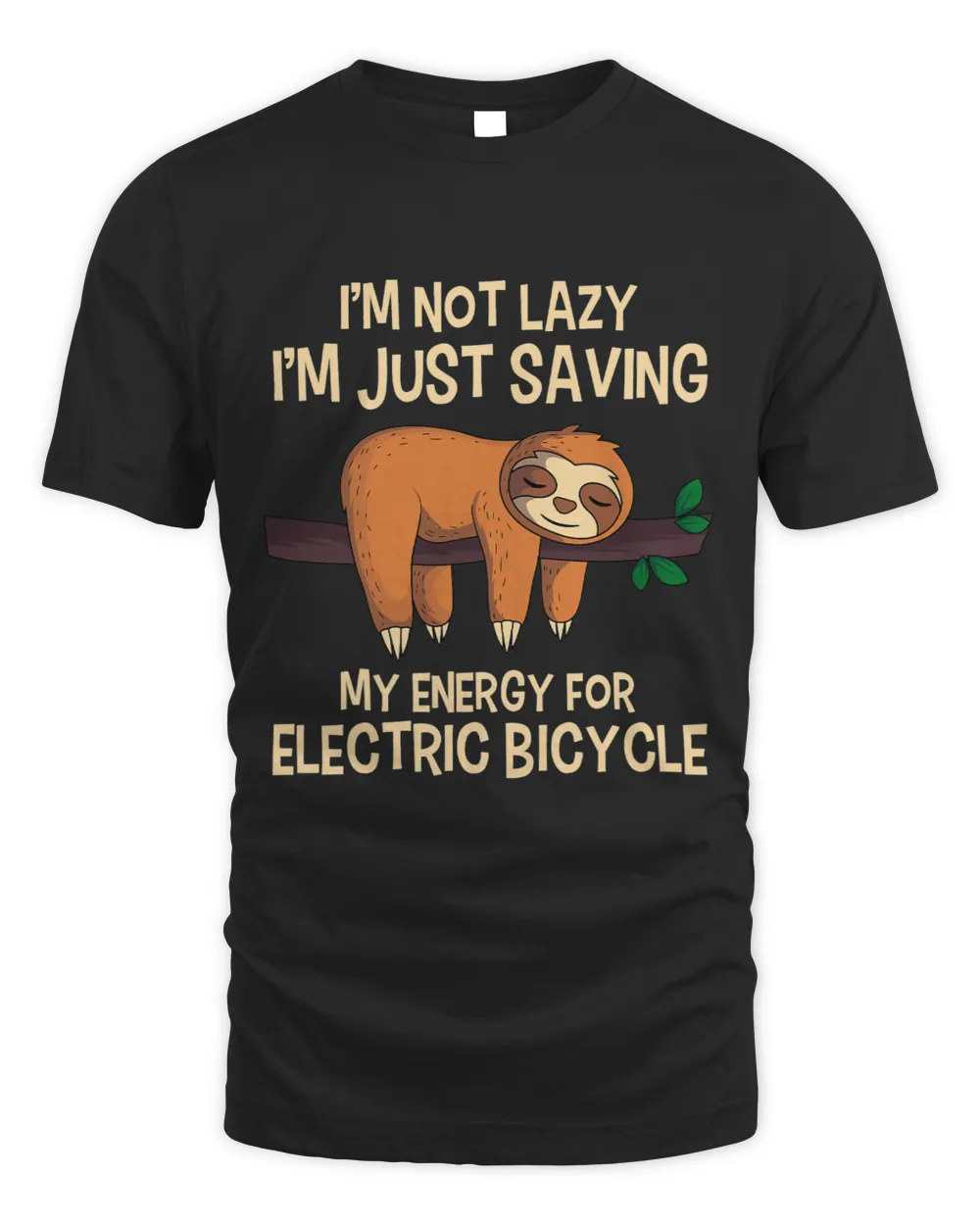 Electric Bicycle Sloth Cyclist Biker EBike Motor Cycling