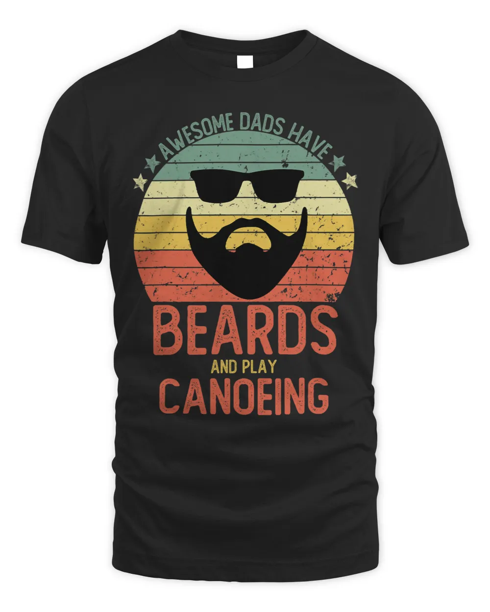 Funny Men Awesome Dads Have Beards and Play Canoeing