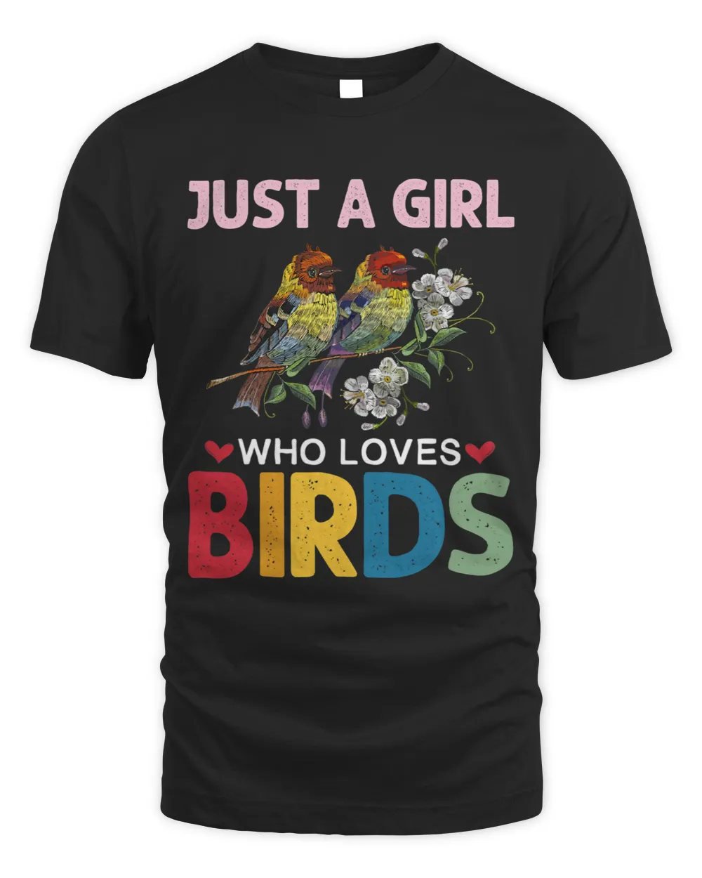 Just a Girl Who Loves Birds Vintage Bird Graphic Girls