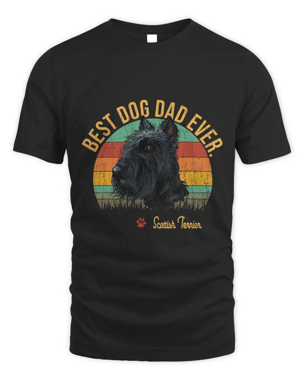 Vintage Best Scottish Terrier Dad Ever Gift For Dog Lover