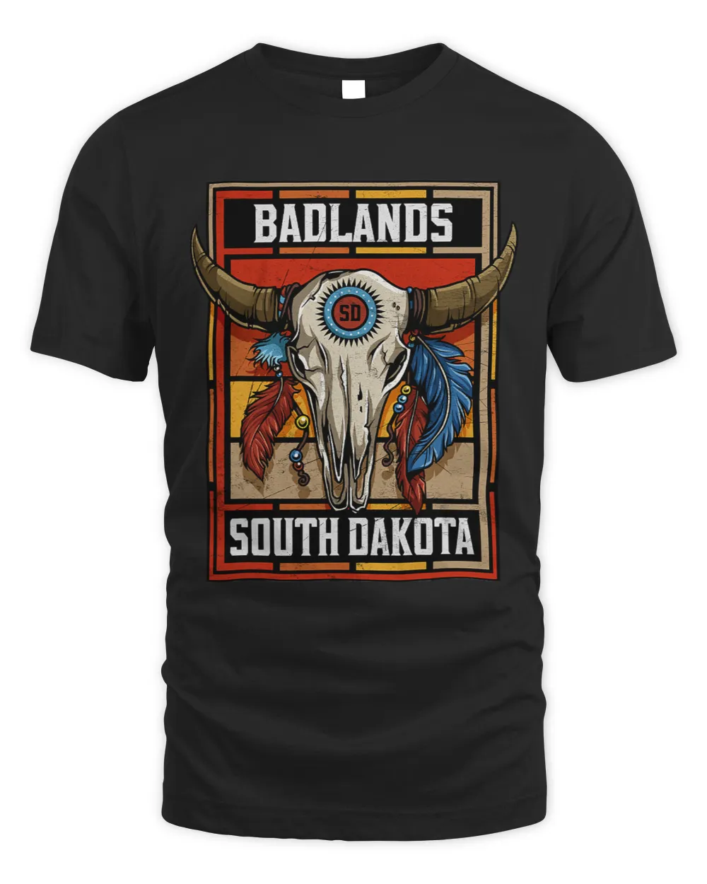 Badlands South Dakota Native American Bison Skull