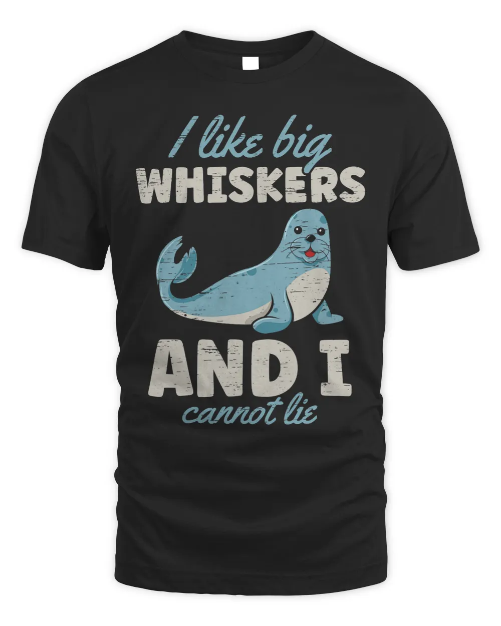 I Like Big Whiskers And I Cannot Lie Unisex Standard T-Shirt black s