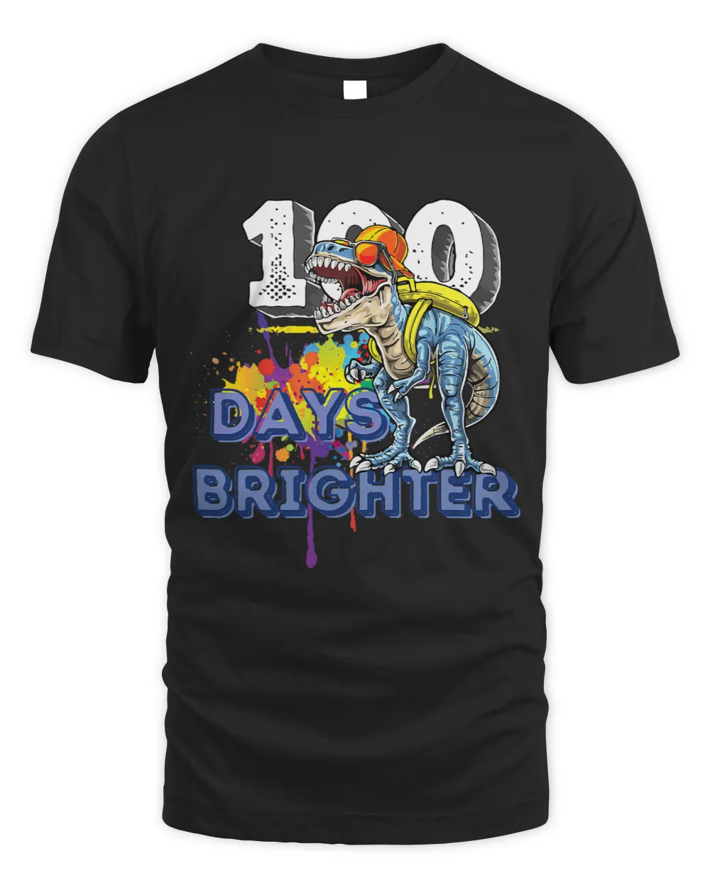 Tie dye 100 Days Smarter Dinosaur Monster 100 Days of School