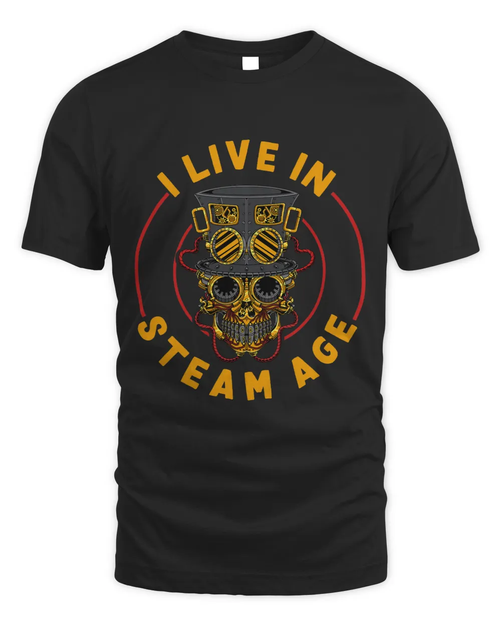 I Live In Steam Age Steampunk Design For Retro Lover