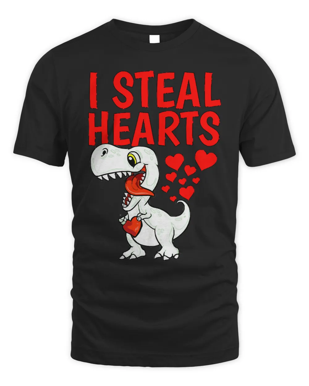 Valentines Day Dinosaur I Steal Hearts Boys Men Love T rex 21