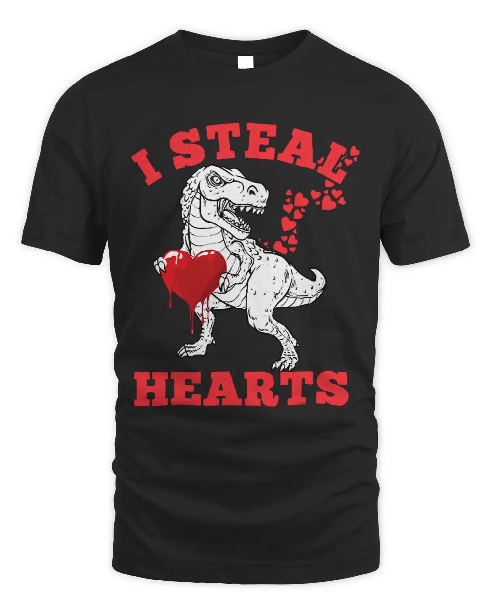 Valentines Day Dinosaur I Steal Hearts Boys Men Love T rex 28