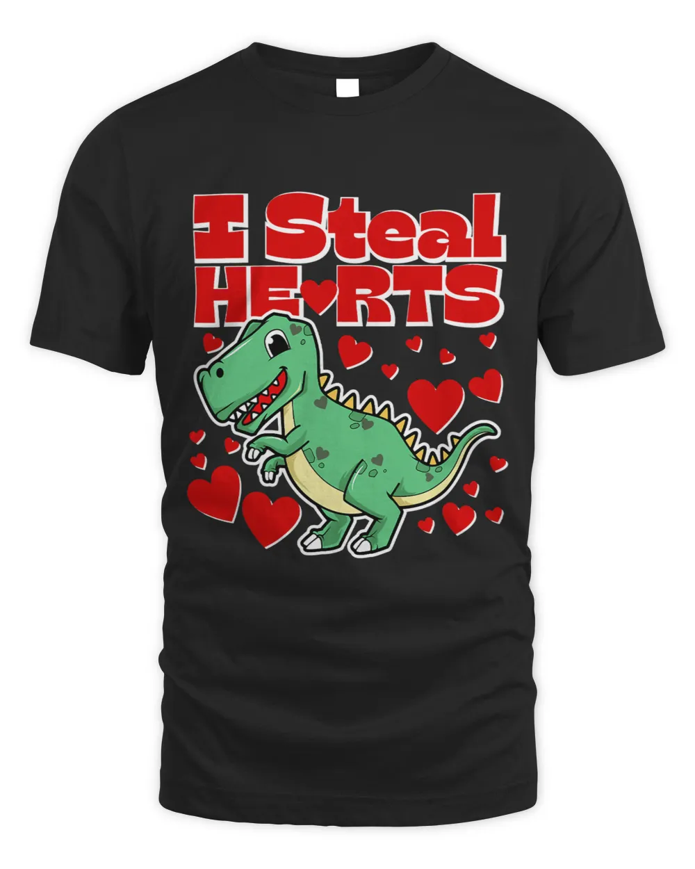 Valentines Day Dinosaur I Steal Hearts Boys Men Love T rex 32 6
